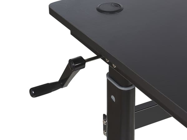 Modernt Gamingbord Justerbart med RGB LED-belysning 120 x 60 cm MDF Hemmakontor Svart