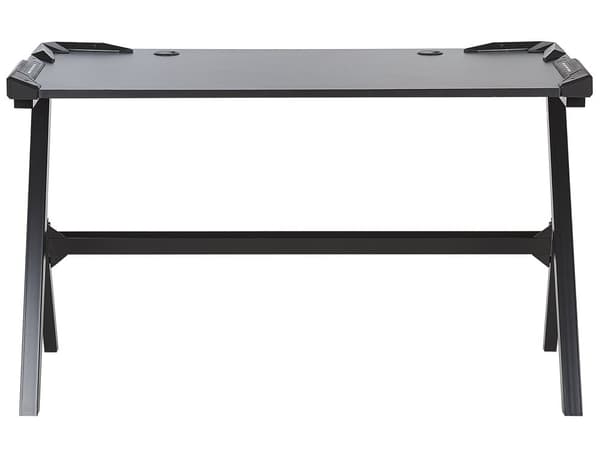 Modernt Gamingbord med RGB LED-belysning 120 x 60 cm MDF Hemmakontor Svart