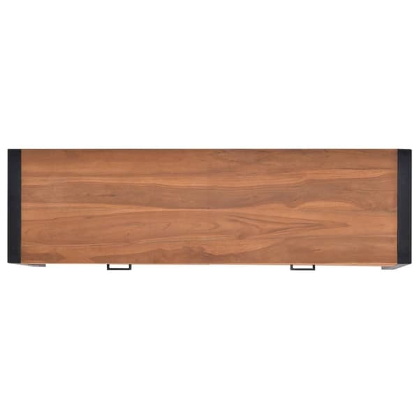 vidaXL Kirjoituspöytä 2 vetolaatikolla 140x40x75cm kierrätetty tiikki