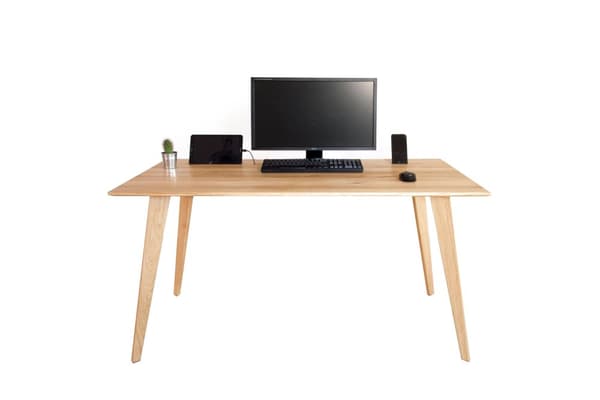 Artisan massivt ek skrivbord, dator skrivbord, hemmakontor, trä skrivbord