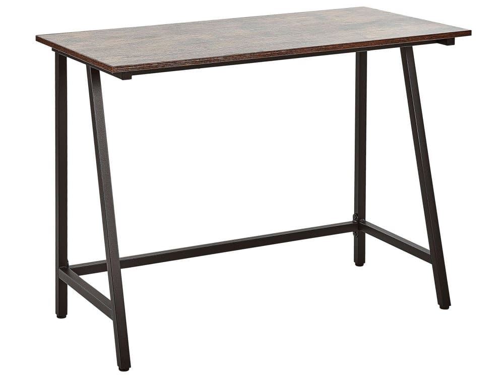 Skrivbord 100 x 50 cm mörkbrun/svart VILSECK