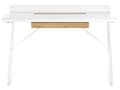 Miniatyrbillede 5 af 9: Skrivebord 120 x 60 cm hvidt med lyst Træ MDF med Skuffe Metalben Skandinavisk Stil