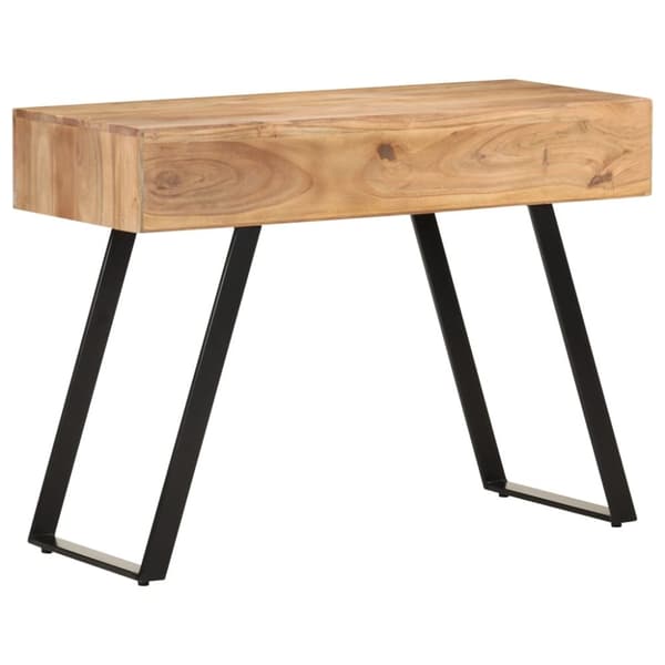 vidaXL Skrivbord 107x45x79 cm massivt akaciaträ med levande kant
