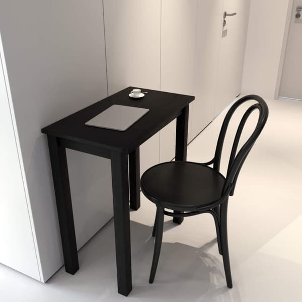 Arbejdsbord "Vesa" lavet af massivt fyrretræ (sort kaffe), 75 x 38 cm Højde 75 cm