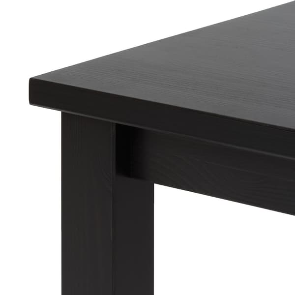 Arbejdsbord "Vesa" lavet af massivt fyrretræ (sort kaffe), 75 x 38 cm Højde 75 cm