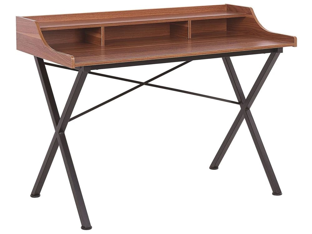 Skrivbord brun/svart 120 x 60 cm GALVEN