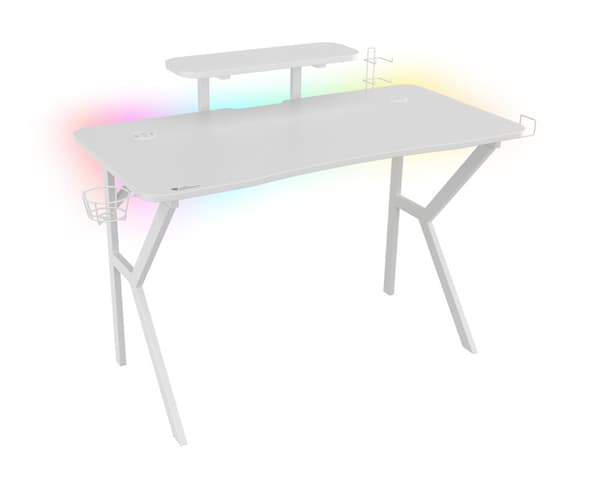 Gaming Skrivbord Holm 320 RGB White Edition