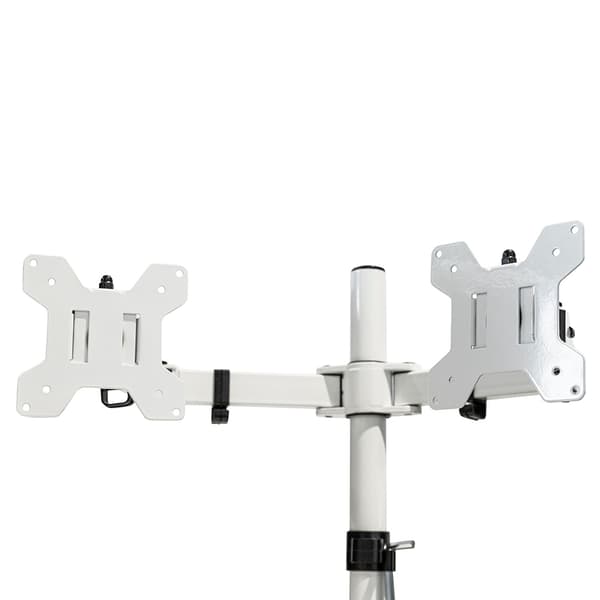 Monitorarm Hvid - Dual monitorarm - Universalbeslag til 2 skærme
