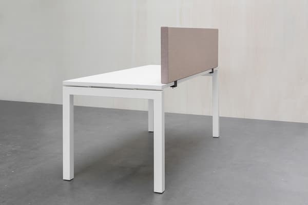 SPACIO akustisk opsætningsvæg 160x40 cm - Klemfod - Lysegrå