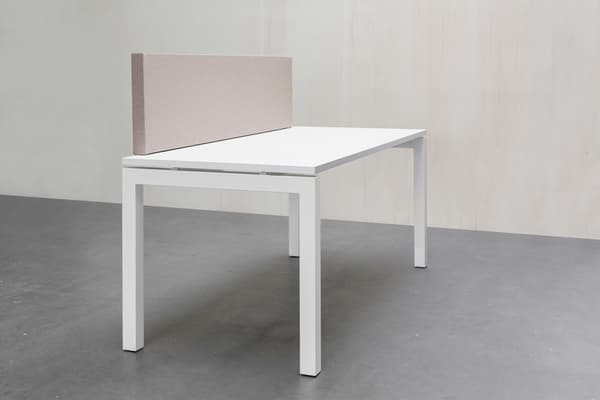 SPACIO akustisk opsætningsvæg 160x40 cm - Klemfod - Lysegrå