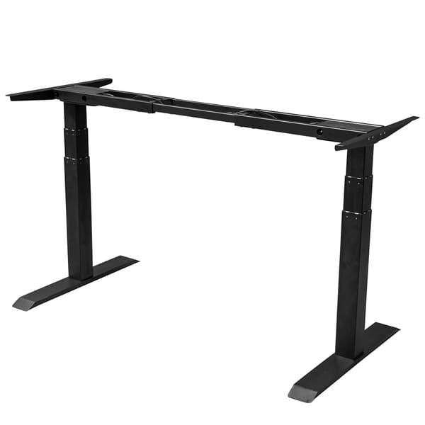 Justerbart skrivbord Dual Motor - 180x80 cm - Svart / Antracit