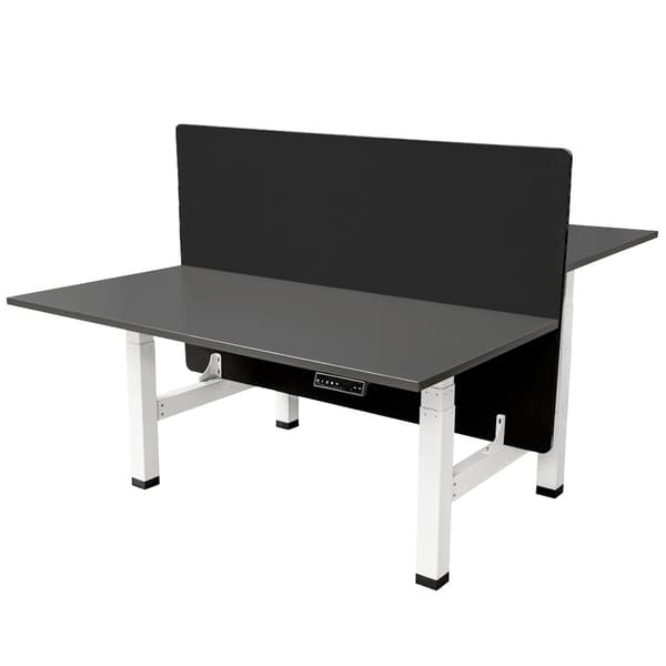 Elektrisk justerbart duobord - 140x80 cm - To dobbeltmotor - Hvid / Antracit