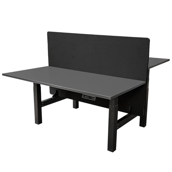 Elektrisk justerbart duobord - 160x80 cm - To dobbeltmotor - Sort / Antracit