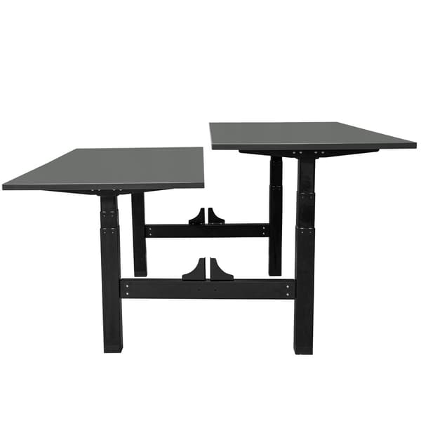 Elektrisk justerbart duobord - 160x80 cm - To dobbeltmotor - Sort / Antracit