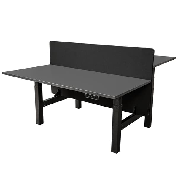 Skillevægs duobord 180x80 cm - Sort