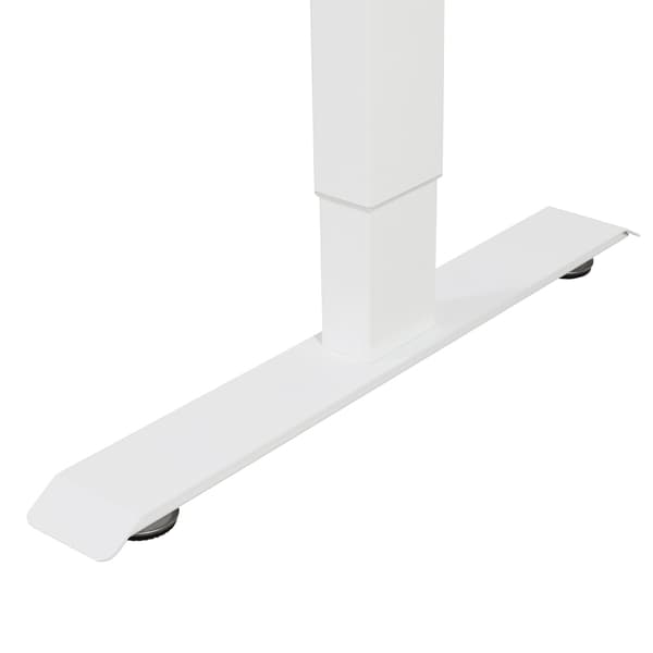 Elektriskt justerbart skrivbord - 120x60 cm - Glas - Vit