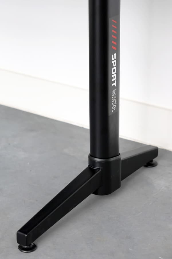 Gamingbord sort/rød - Elektrisk justerbar - 140x66 cm