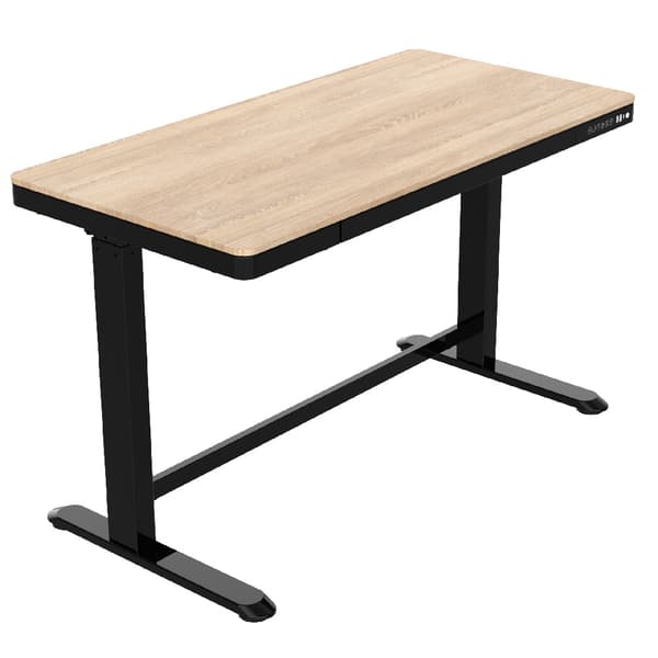 Elektrisk justerbart skrivebord - 120x60 cm - hvidkalket eg