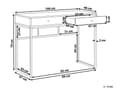 Miniatyrbillede 3 af 10: Skrivebord Hvid og Guld Metal 100 x 50 cm 2 Skuffer Gylden Metalramme Elegant til Computer og Sminkebord Glamour til Pigeværelse Indretning