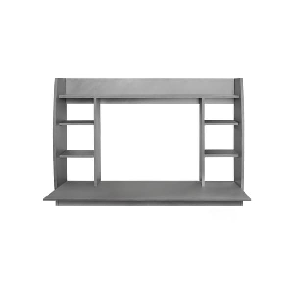 ML Design seinäpöytä harmaa betoni, 110x75x48 cm, ripustuspöytä tukevalla hyllyelementillä ja tilavilla osastoilla