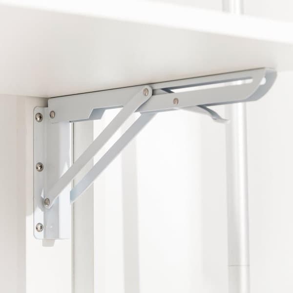SoBuy Pladsbesparende klapbord med 2 hylder, skrivebord med reol, FWT92-W
