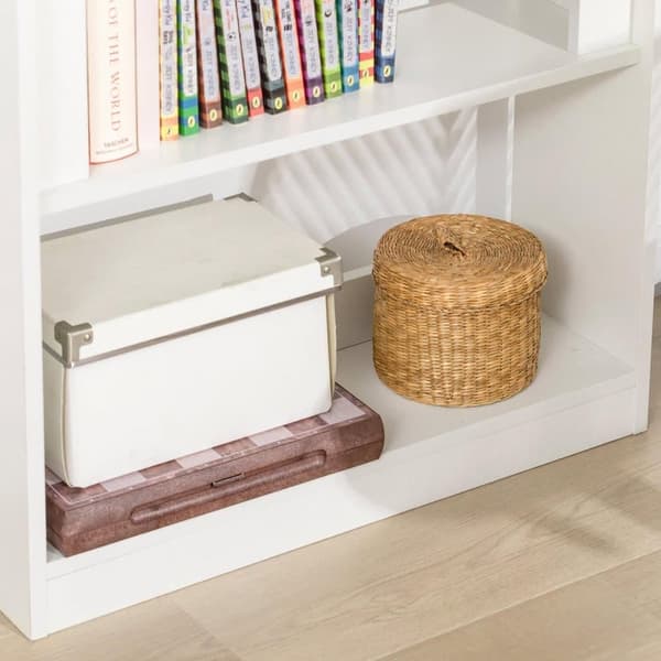 SoBuy Pladsbesparende klapbord med 2 hylder, skrivebord med reol, FWT92-W