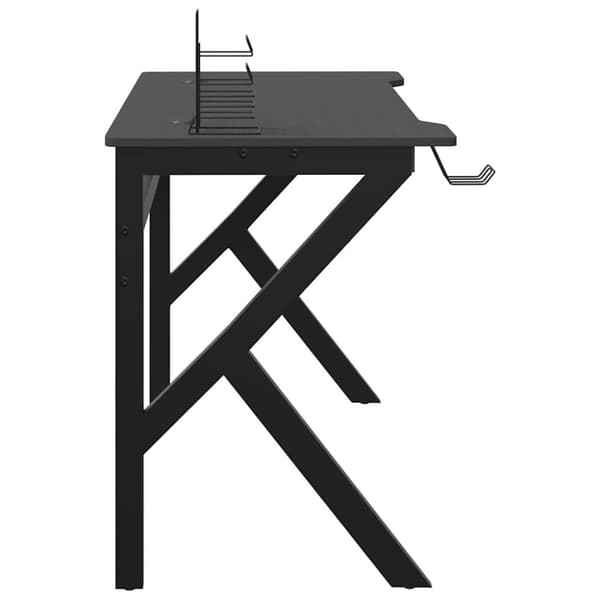 vidaXL gamerbord med K-formede ben 110x60x75 cm sort
