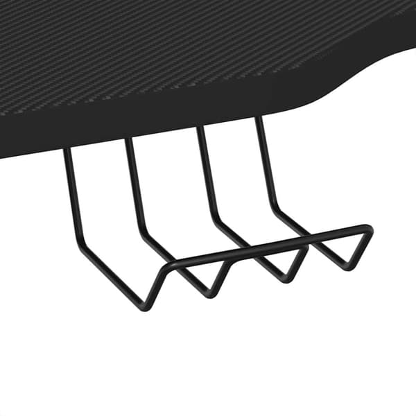 vidaXL gamerbord med K-formede ben 110x60x75 cm sort