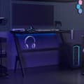 Miniatyrbilde 4 av 11: vidaXL Gamingbord med LED og Y-formede ben svart 110x60x75 cm