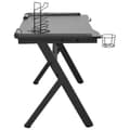 Miniatyrbilde 6 av 11: vidaXL Gamingbord med LED og Y-formede ben svart 110x60x75 cm