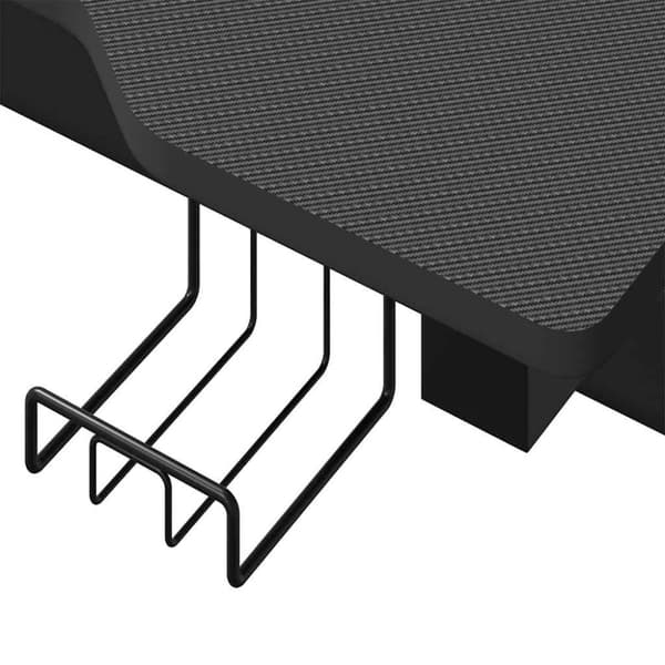 vidaXL Gamingbord med LED og Z-formede ben svart 110x60x75 cm