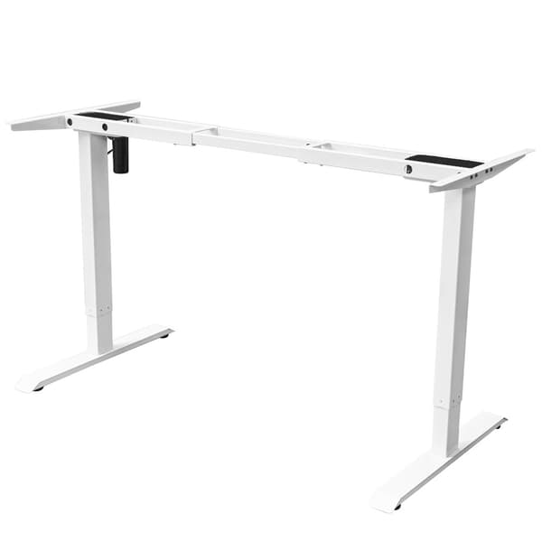 Sähköisesti säädettävä työpöytä - 160x80 cm - Yksimoottori - Valkoinen / Tumma tammi