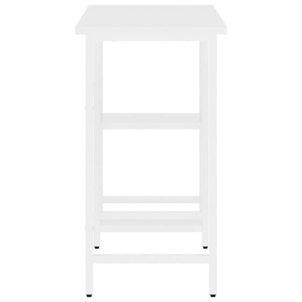 vidaXL PC-bord hvit 80x40x72 cm MDF og metall