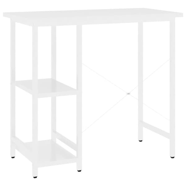 vidaXL PC-bord hvit 80x40x72 cm MDF og metall