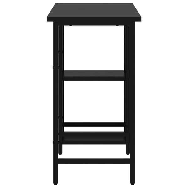 vidaXL Tietokonepöytä musta 80x40x72 cm MDF/metalli