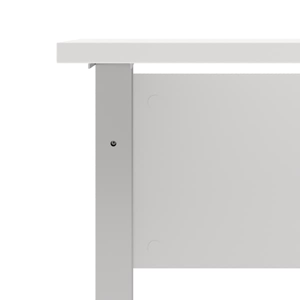 Prisme skrivbord B vit/silvergrått stål.