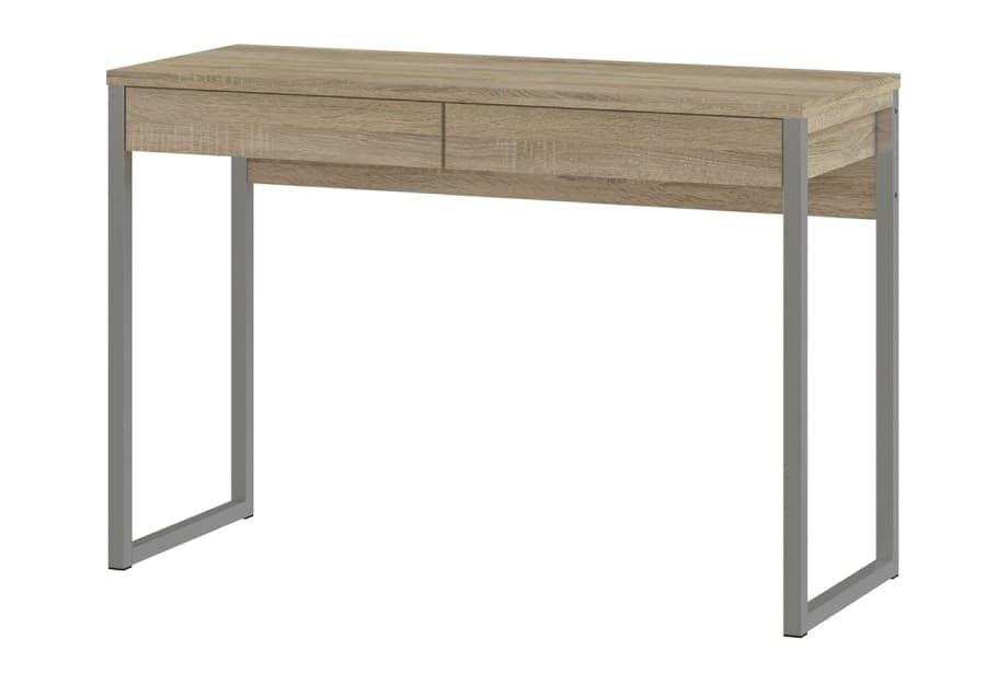 Fula skrivbord 2 lådor ek struktur dekor.