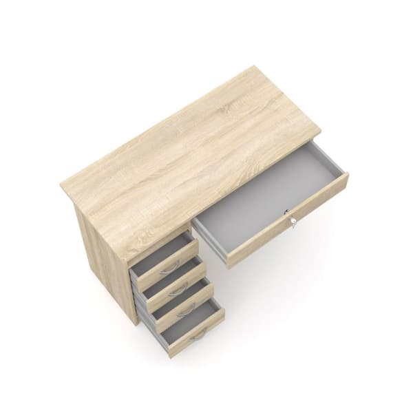 Fula skrivbord 5 lådor ek struktur dekor.