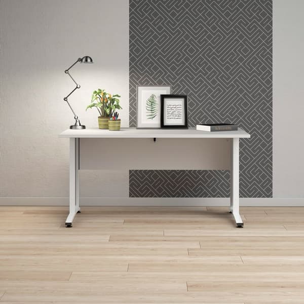 Prisme skrivebord bredde 150 cm hvid.