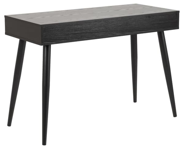 Nete skrivebord med 3 skuffer sort.