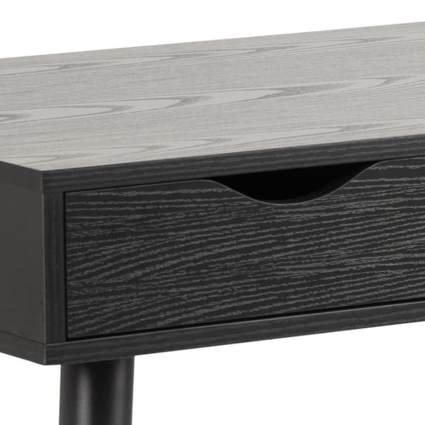 Nete skrivebord med 3 skuffer sort.