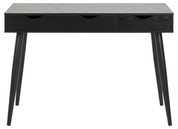 Nete skrivebord med 3 skuffer sort.
