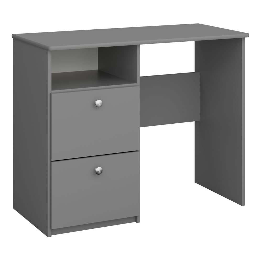 Molly,Oscar Kids skrivbord med 2 lådor och 1 hylla grålackerad.