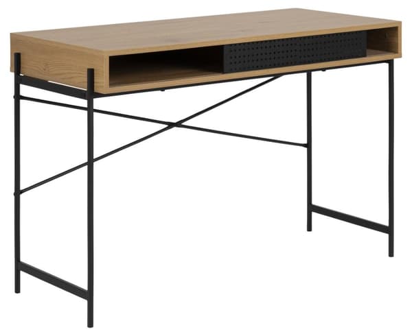 Angus skrivebord med 1 skydelåge eg dekor.
