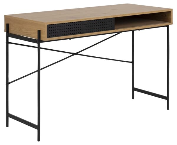 Angus skrivebord med 1 skydelåge eg dekor.