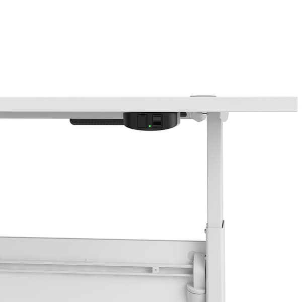 Prisme skrivebord elektrisk hæve sænke funktion hvid