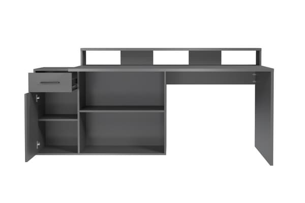 GamerBüro skrivbord gamer 1 dörr, 1 låda, 2 öppna fack antracit matt.