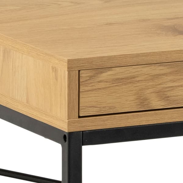 Sea skrivebord 1 skuffe, 1 rum natur, sort.