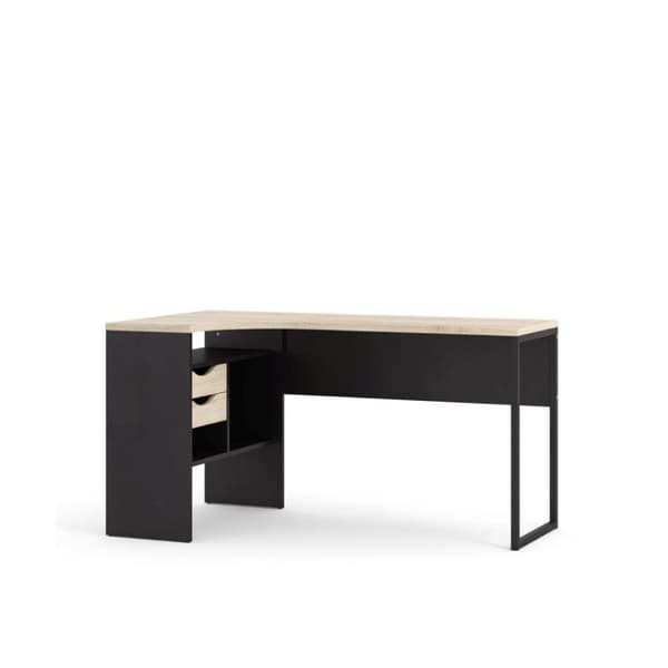 Fula skrivebord svart matt og eik struktur.