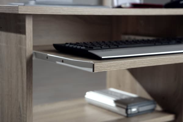 Dusa skrivebord 1 hylle, 1 tastatur uttrekk valnøtt dekor.